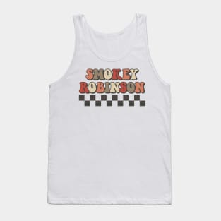 Smokey Robinson Checkered Retro Groovy Style Tank Top